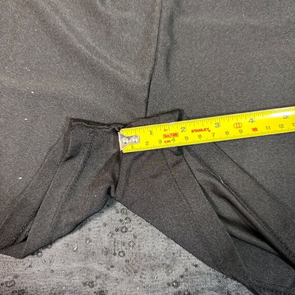 Revolution Black w/Gold Sequin Dance Dress Costume Sz MA FireFlies‎ Crisscross - Picture 16 of 16